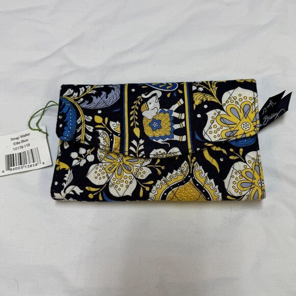 Vera Bradley Handbags - Vera Bradley Strap Wallet Ellie Blue NWT 8x4 Zip Pockets